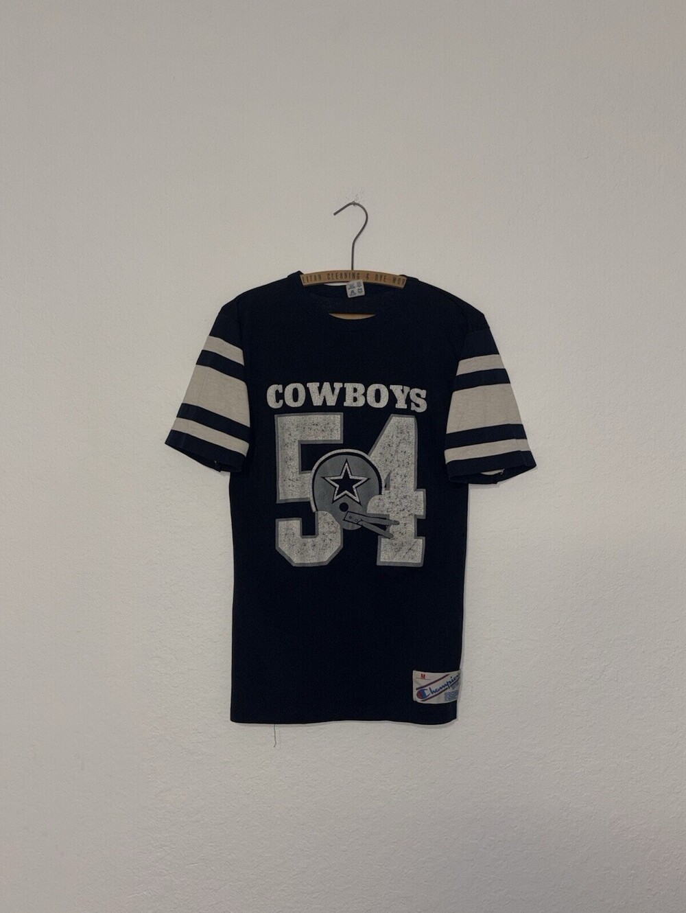Vintage 1980’s Dallas Cowboys Champion #54 Ringer T Shirt Medium Made in USA